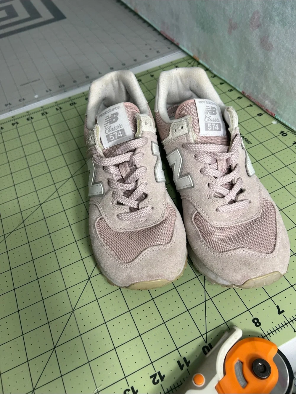 New Balance Women’s Pale Pink Lace-Up Sneakers